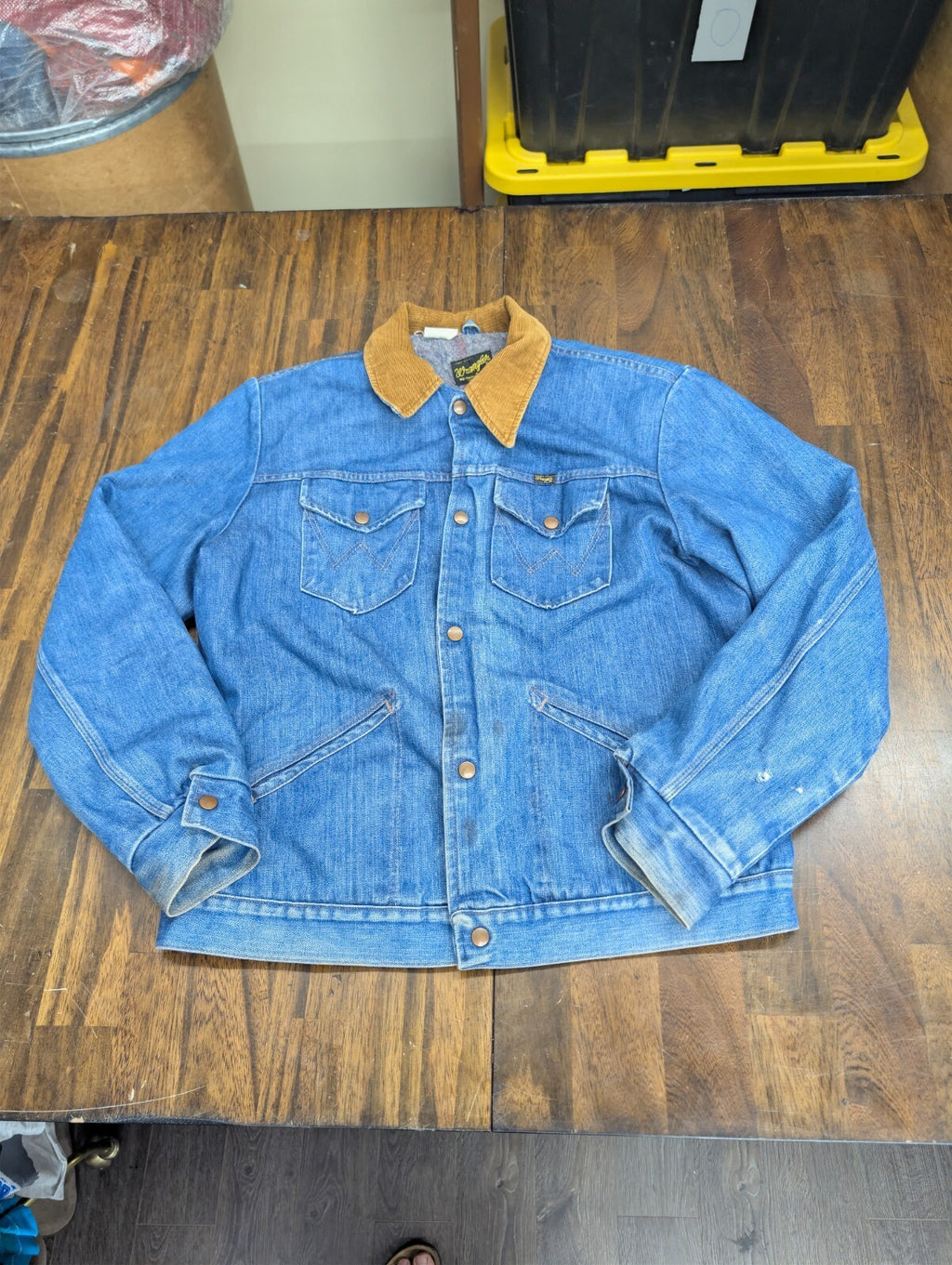 Wrangler No Fault Blanket Lined Denim Jacket USA Made Large