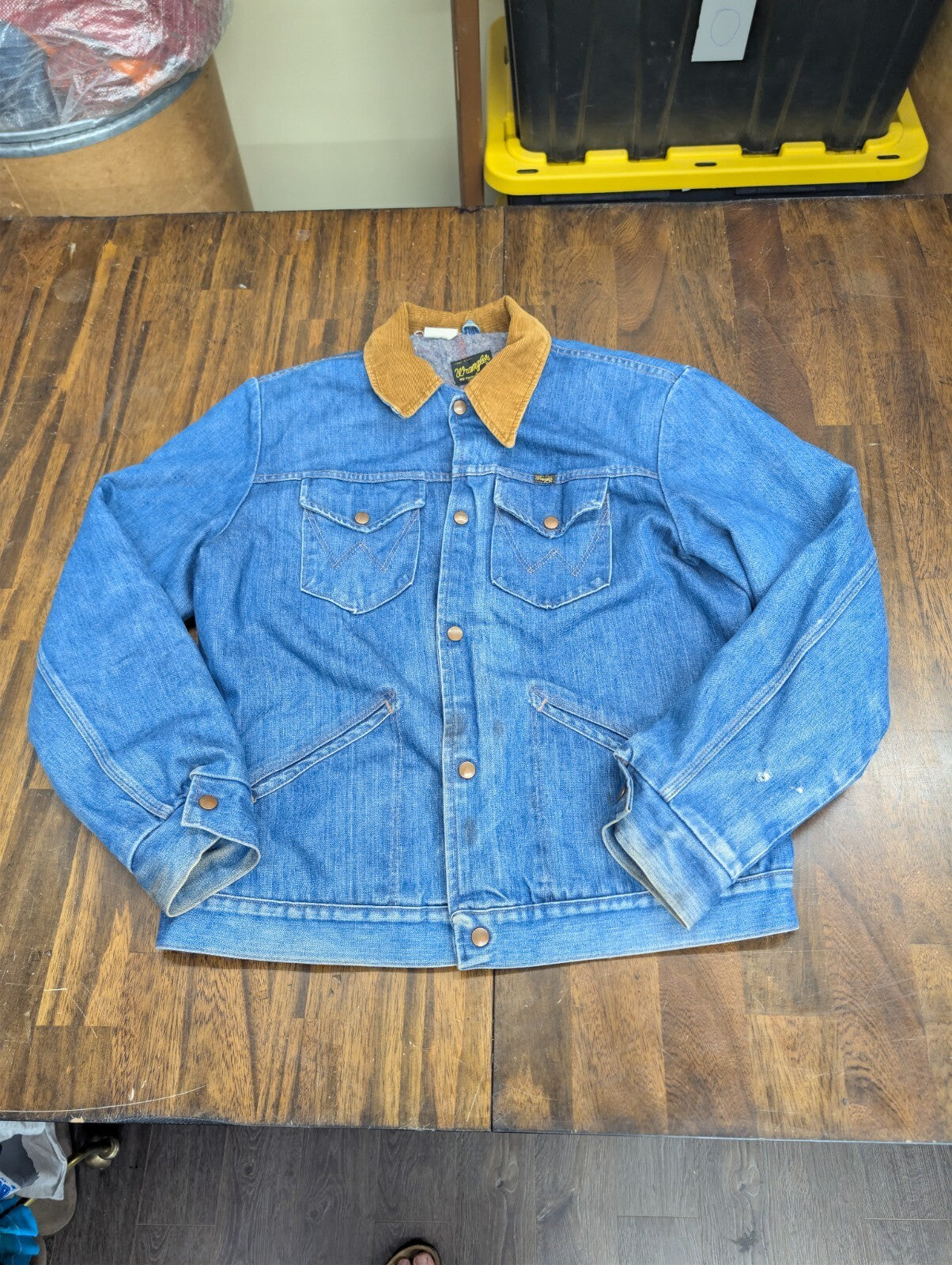 Wrangler No Fault Blanket Lined Denim Jacket USA Made Large