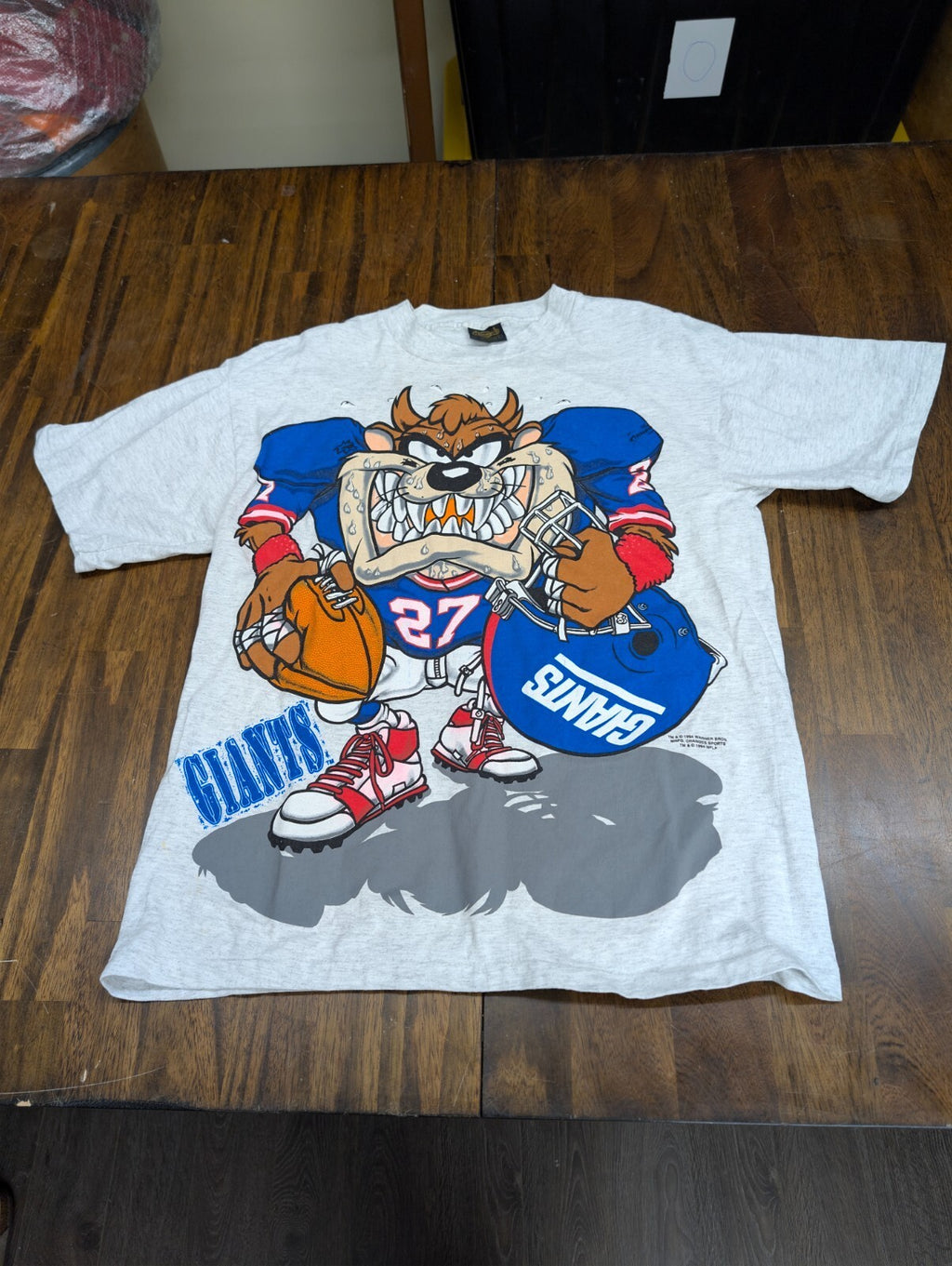 Taz New York Giants Changes Vintage T-Shirt 1994 USA Large