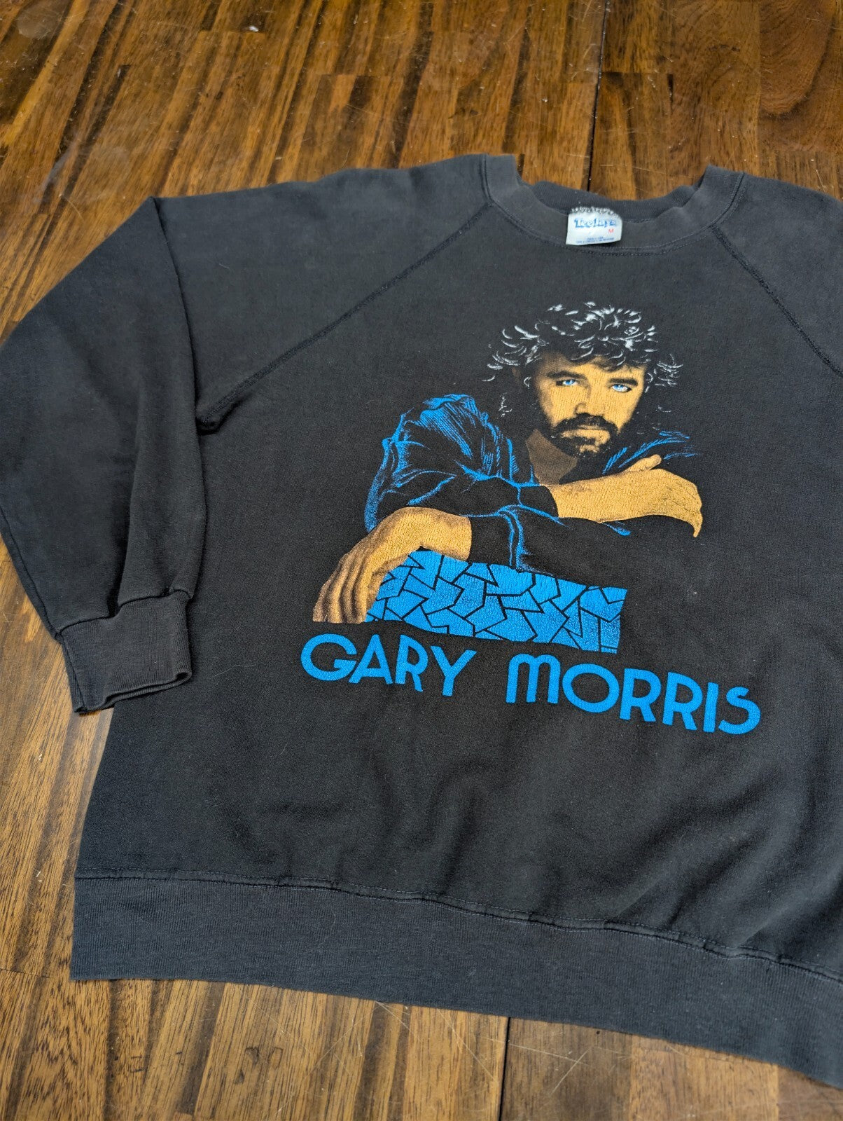 Gary Morris Teejays Vintage Sweatshirt M Black Country USA