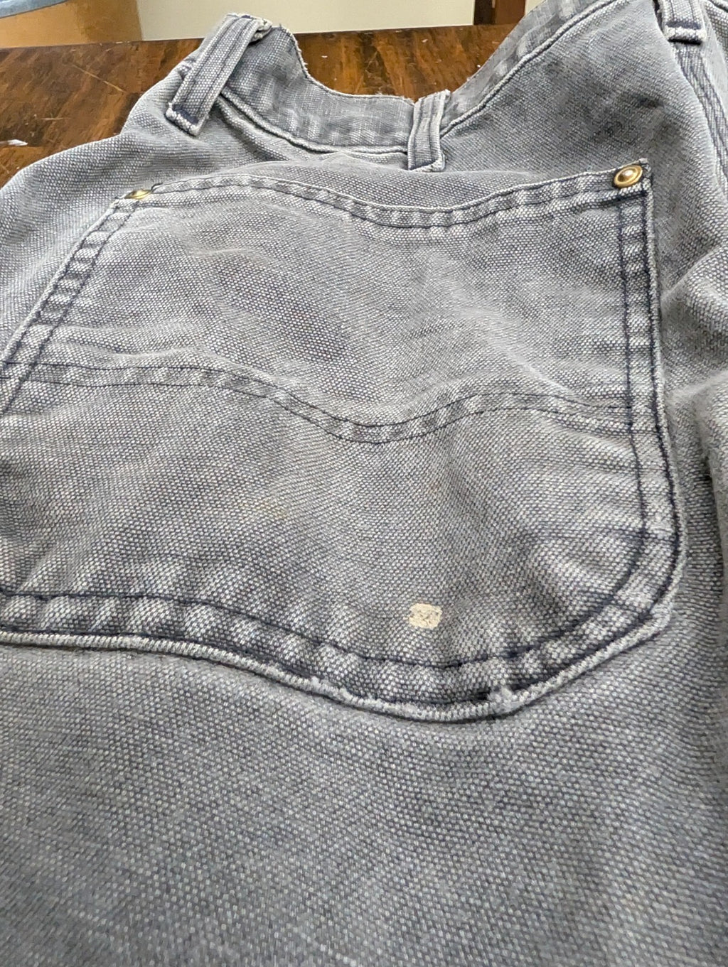 Carhartt Gravel Grey Duck Canvas Double Knee Pants 32 x 31