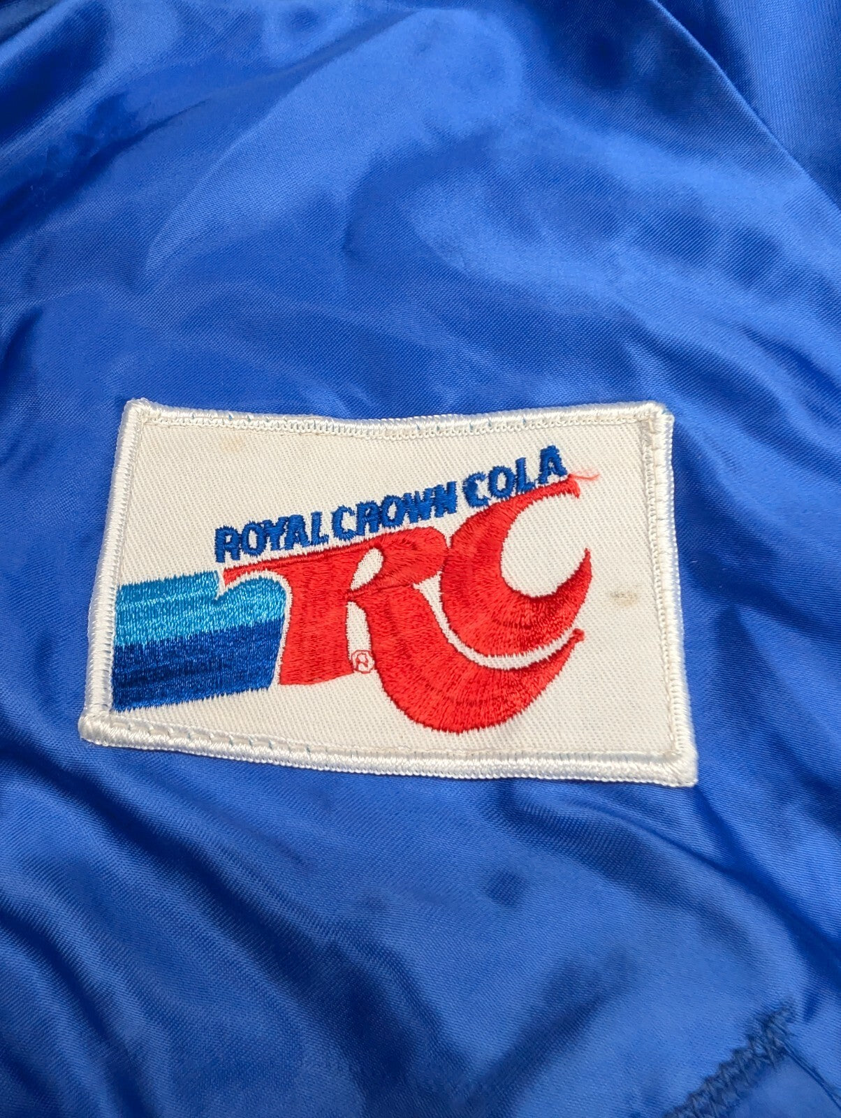 RC Cola Vintage Hilton Aristo Jac Satin Jacket Blue Medium