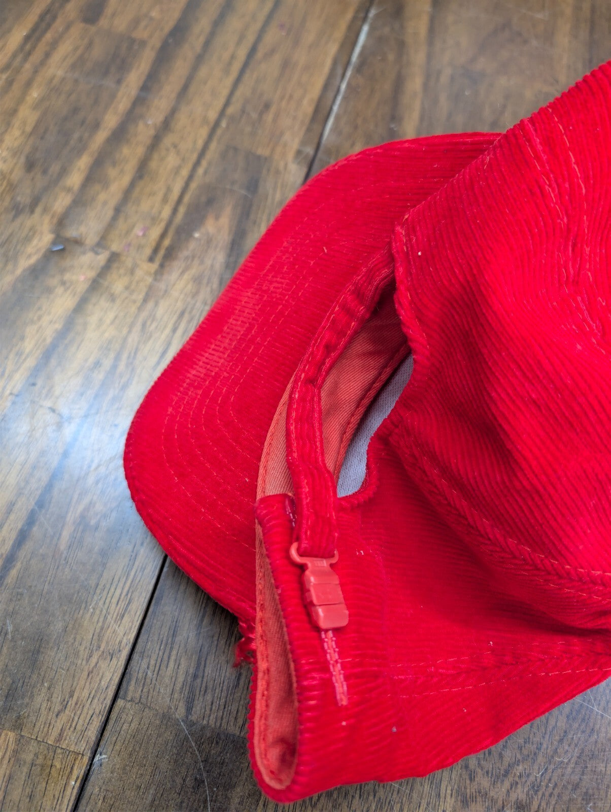 Trico Raining Champions Hat Vintage Corduroy Red Trucker Cap