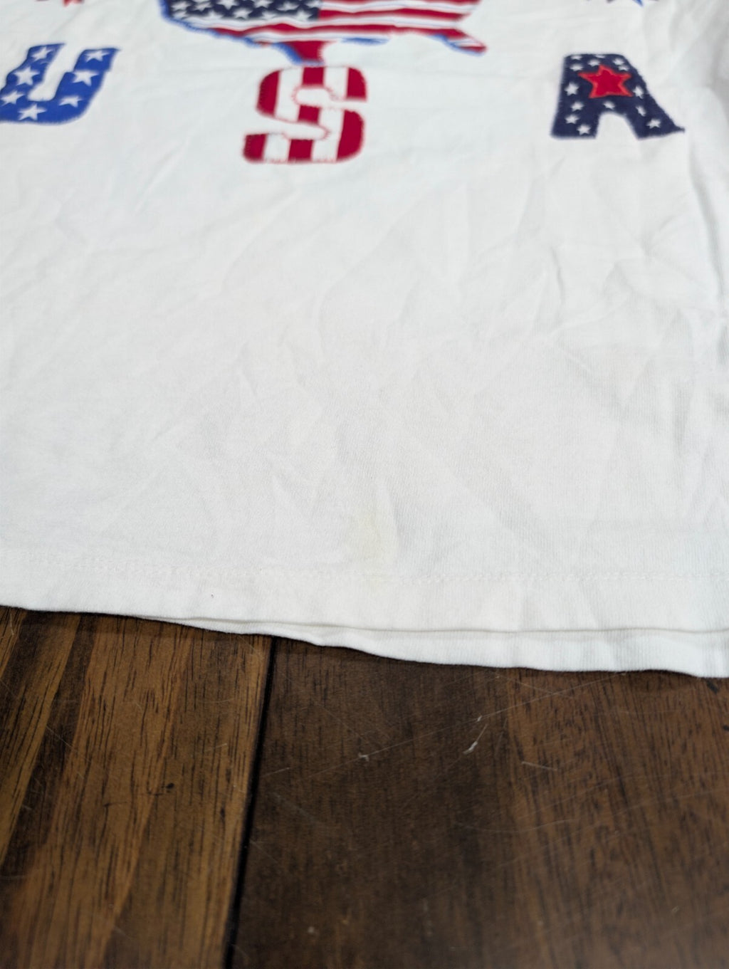 USA Flag Patch T-Shirt Womens Xl La T Sportswear Patriotic