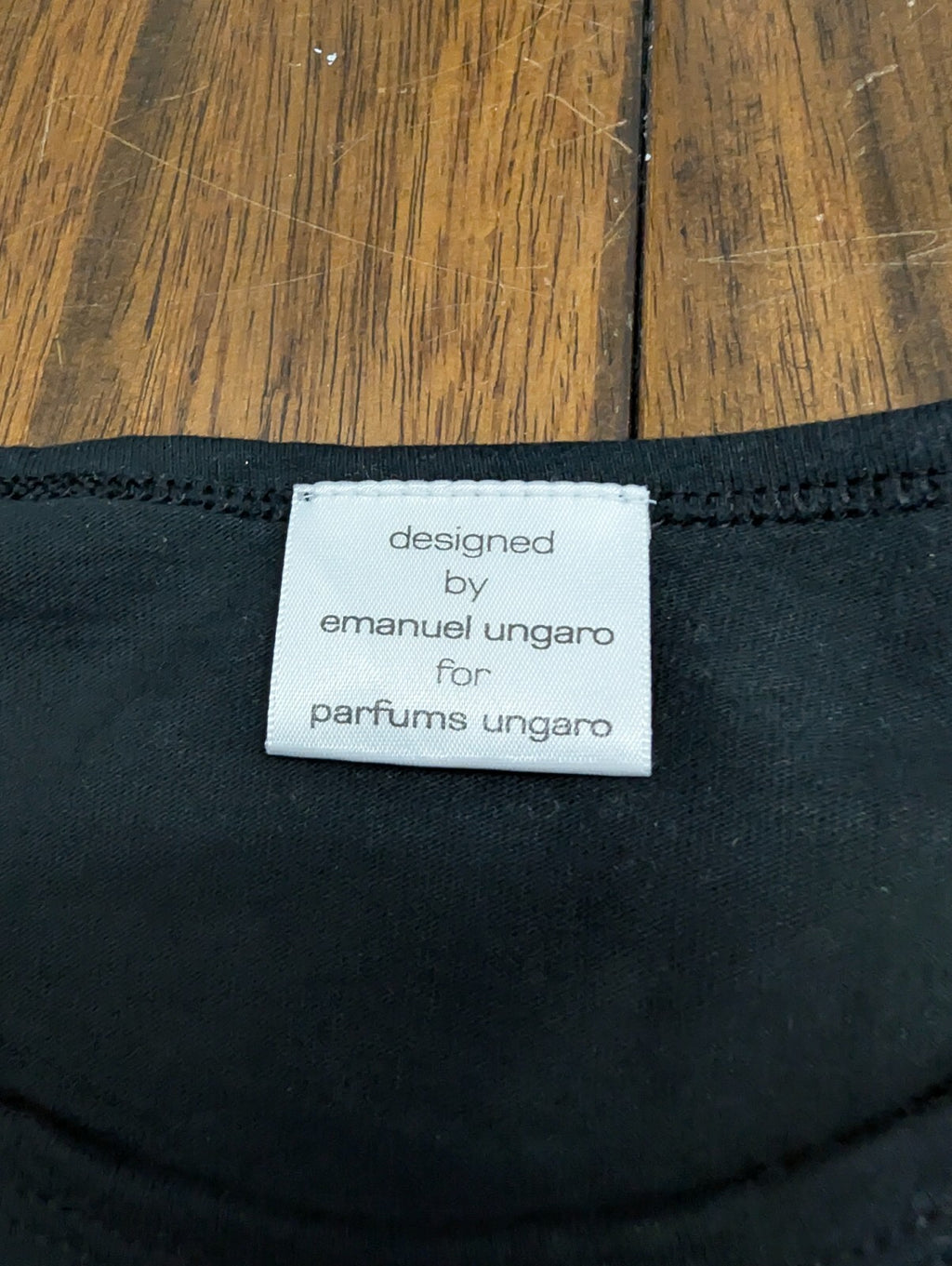Emanuel Ungaro Parfums 1993 Wish Tee Vintage Black USA