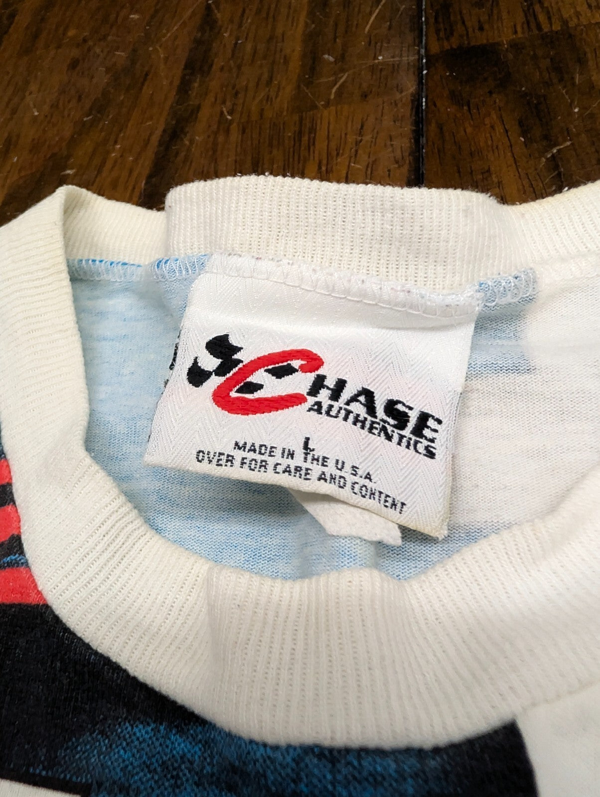 Vintage Dale Earnhardt All Over Print T Shirt L Chase Nutmeg