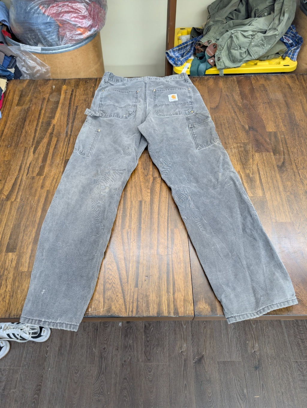 Carhartt Gravel Grey Duck Canvas Double Knee Pants 32 x 31
