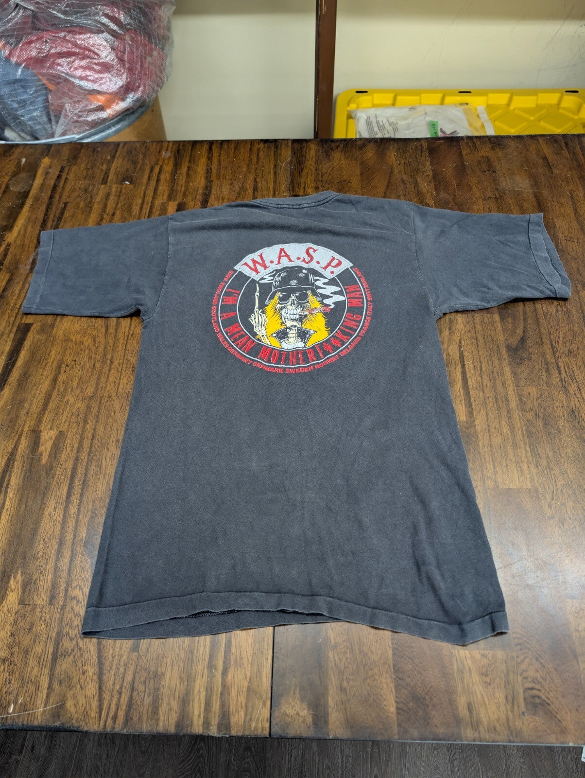 Vintage WASP Heavy Metal Band Shirt 1989 Animal Inc Black S