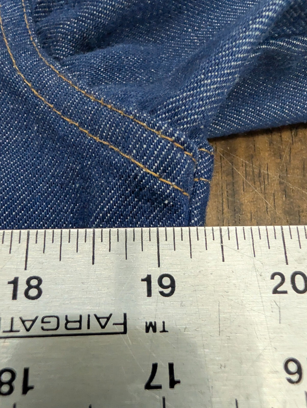 Super Denim Vintage Selvedge Jean Jacket Snap Front Blue S
