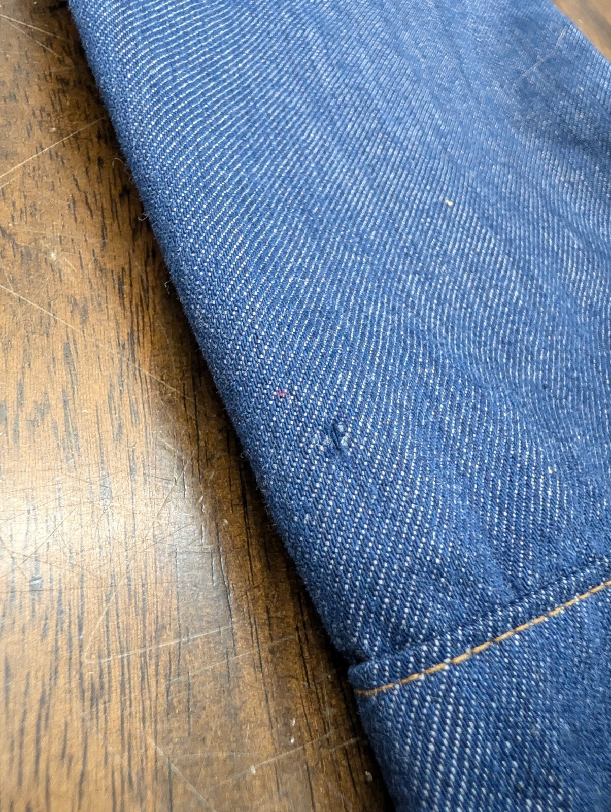 Super Denim Vintage Selvedge Jean Jacket Snap Front Blue S