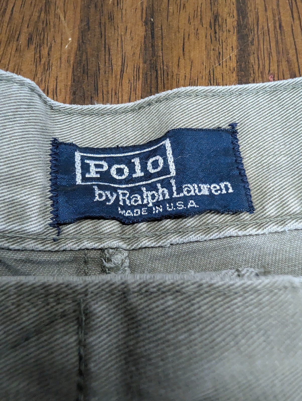 Polo Ralph Lauren Vintage USA Chino Shorts 34 Beige Straps