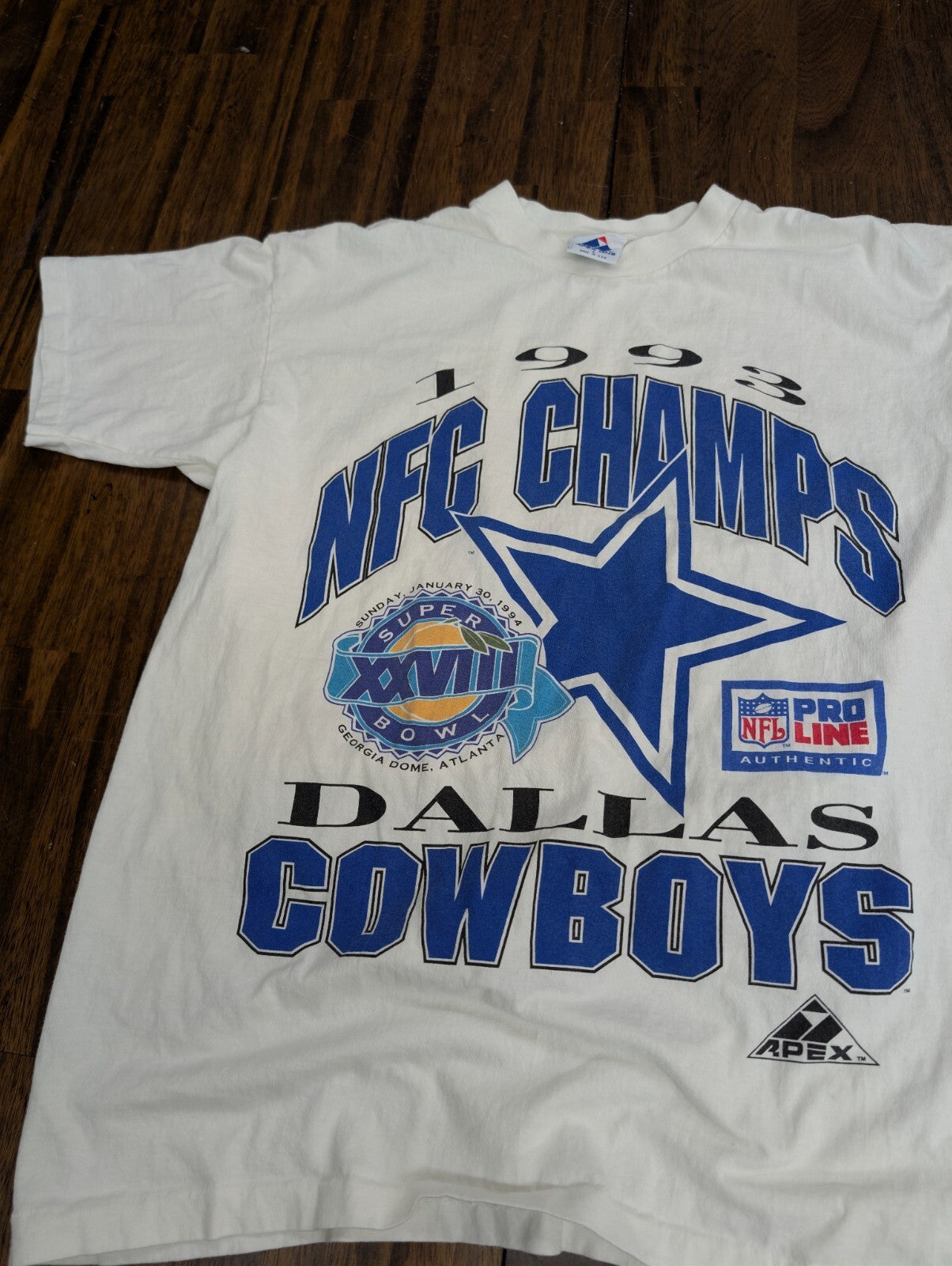 Dallas Cowboys NFC Champs Tee Large 1993 Super Bowl XXVIII