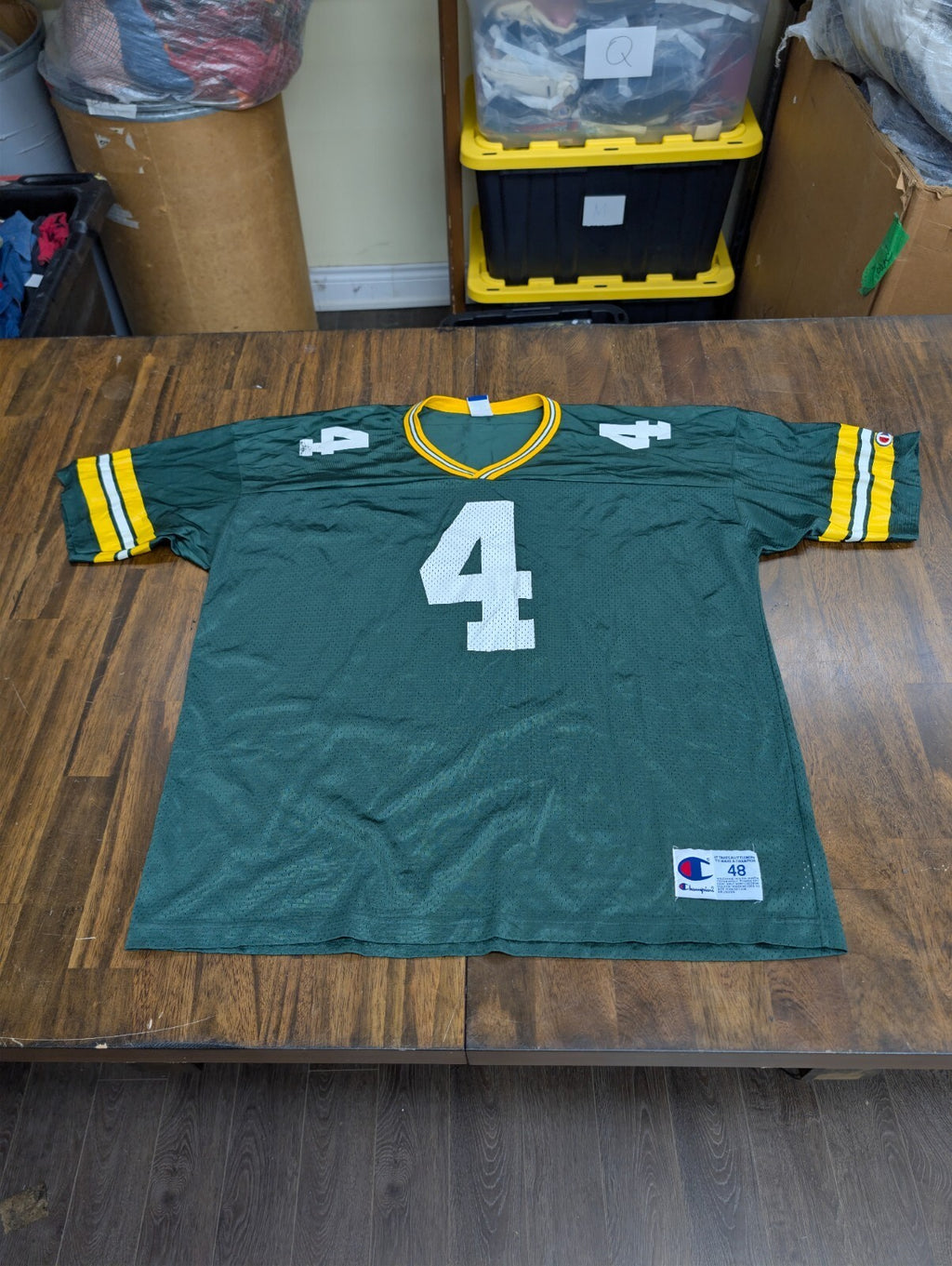 Brett Favre Champion Green Bay Packers Jersey 48 XL Green