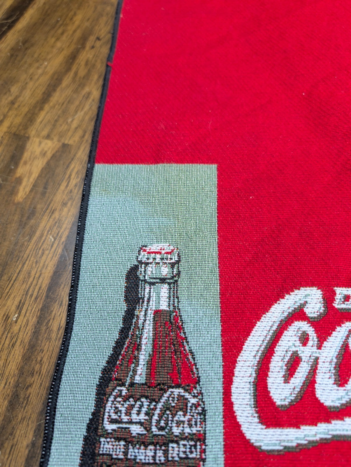 Coca-Cola Table Runner Tapestry Woven Drink Ice Cold Red