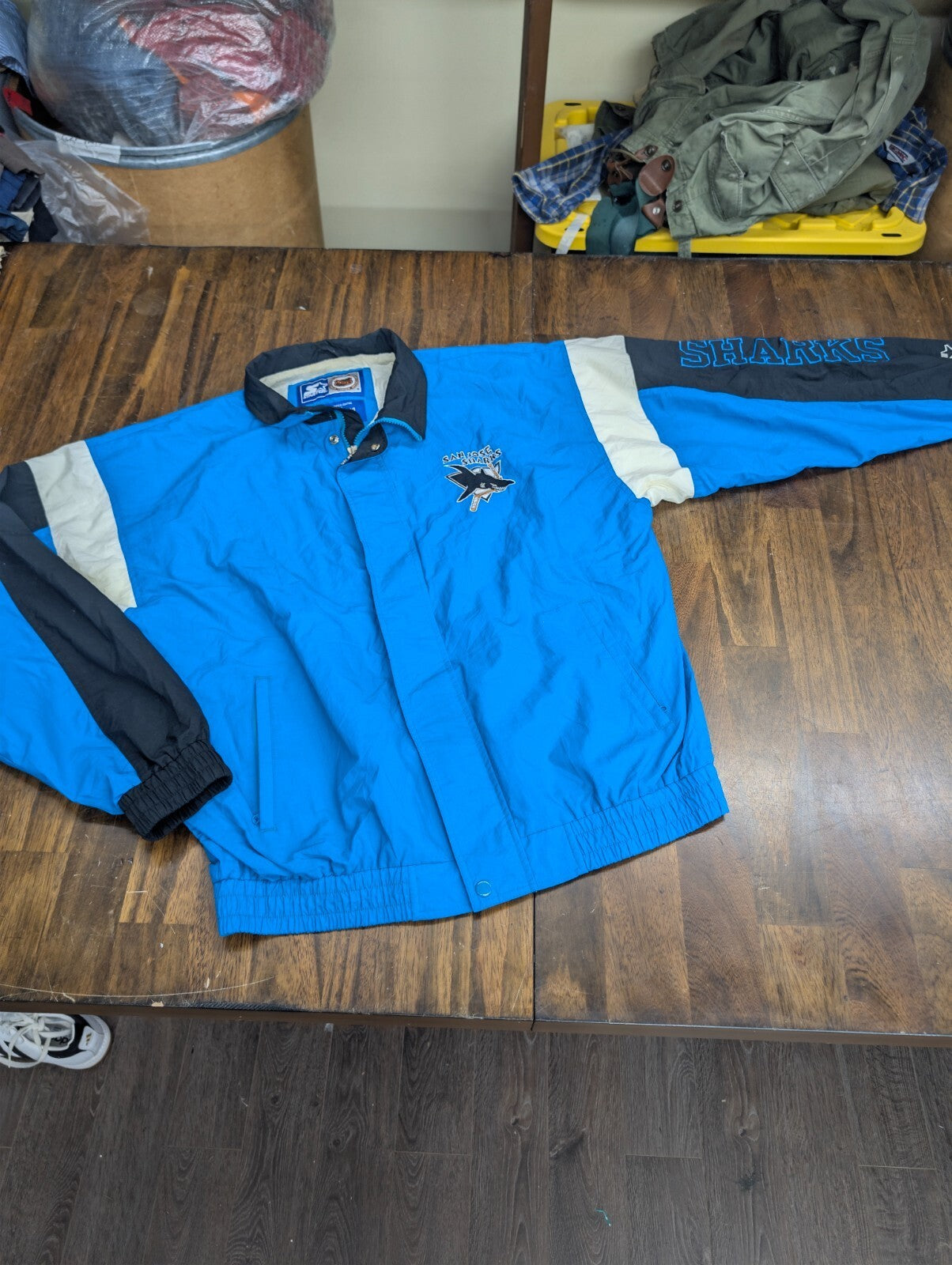 San Jose Sharks Starter Jacket XL Vintage NHL Nylon Pullover