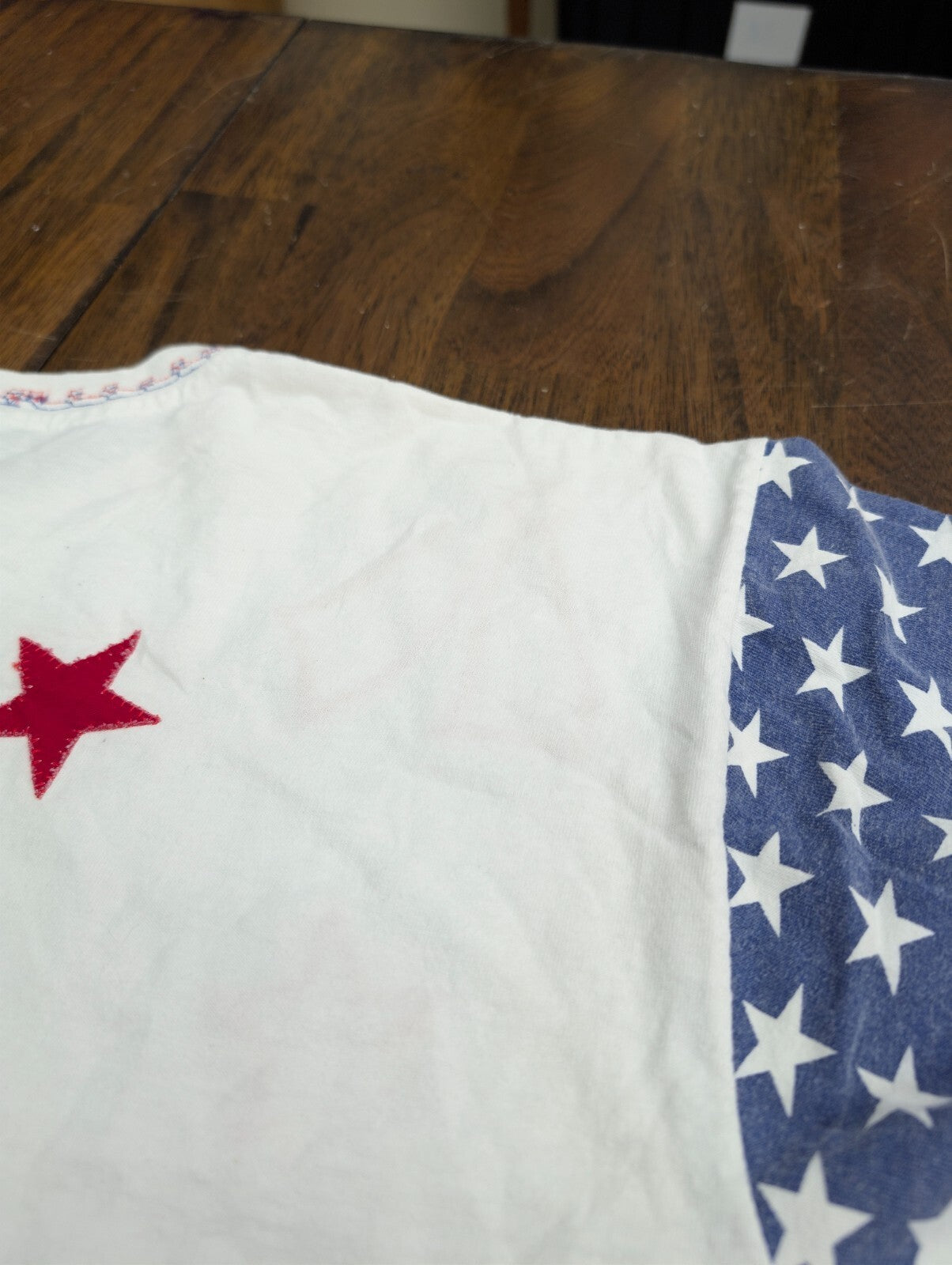 USA Flag Patch T-Shirt Womens Xl La T Sportswear Patriotic