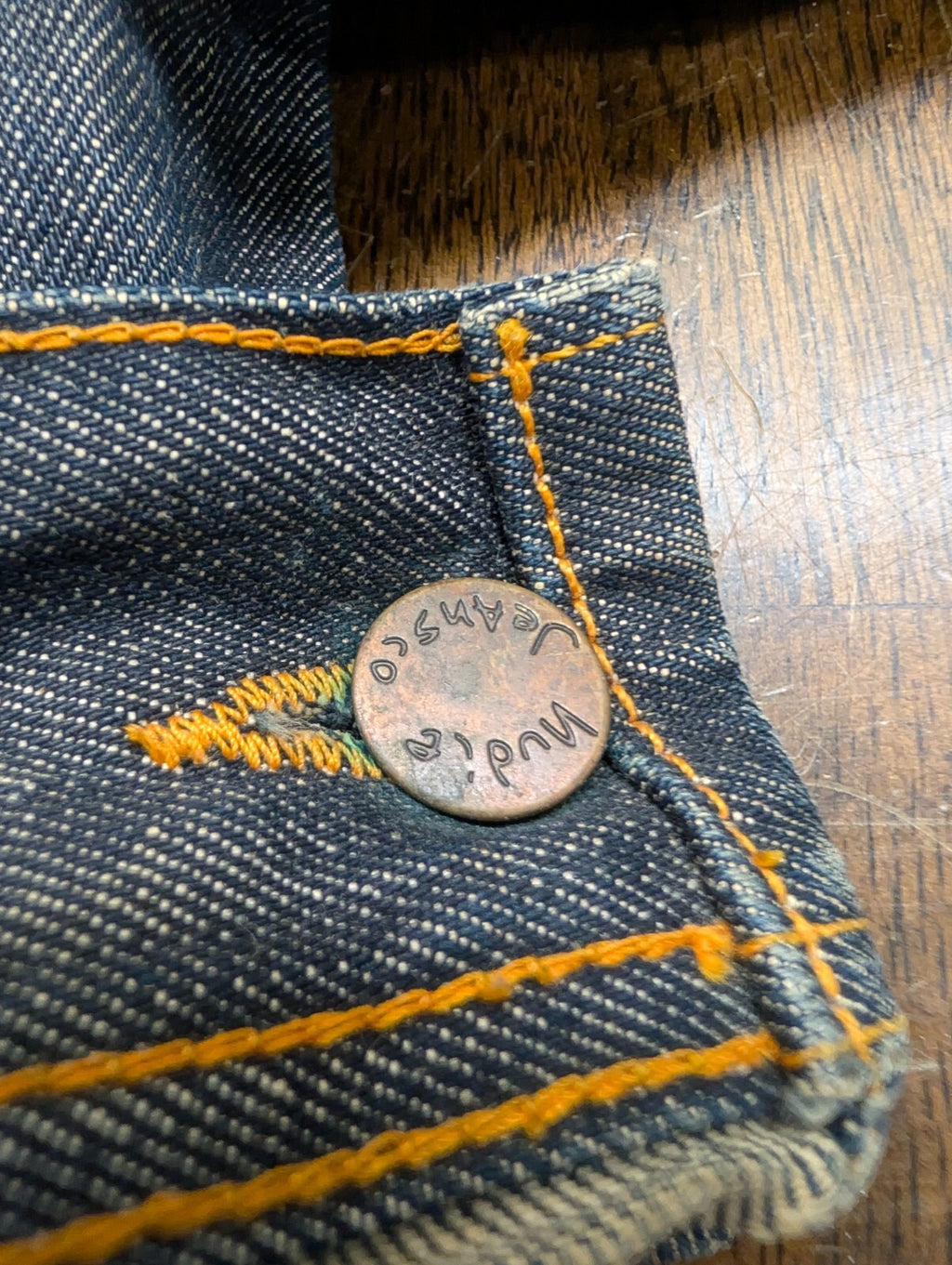 Nudie Jeans Conny Organic Dry Blue Denim Jacket Mens L Raw