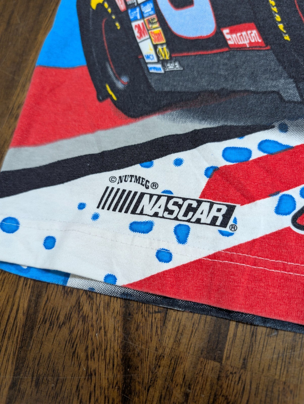 Vintage Dale Earnhardt All Over Print T Shirt L Chase Nutmeg