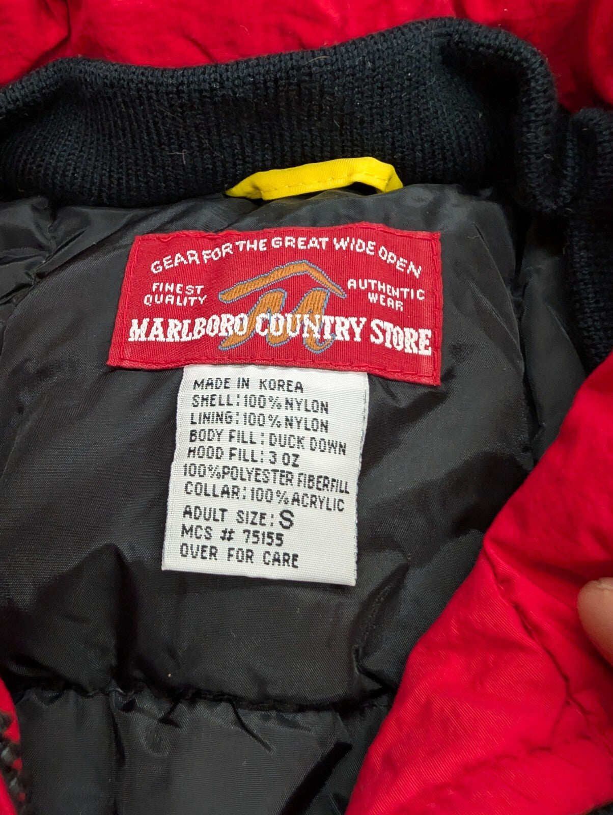 Marlboro Gear Country Store Duck Down Parka Jacket Small