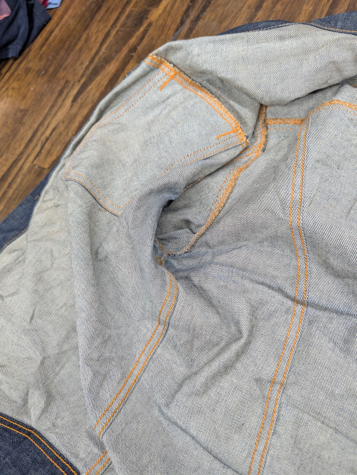Nudie Jeans Conny Organic Dry Blue Denim Jacket Mens L Raw