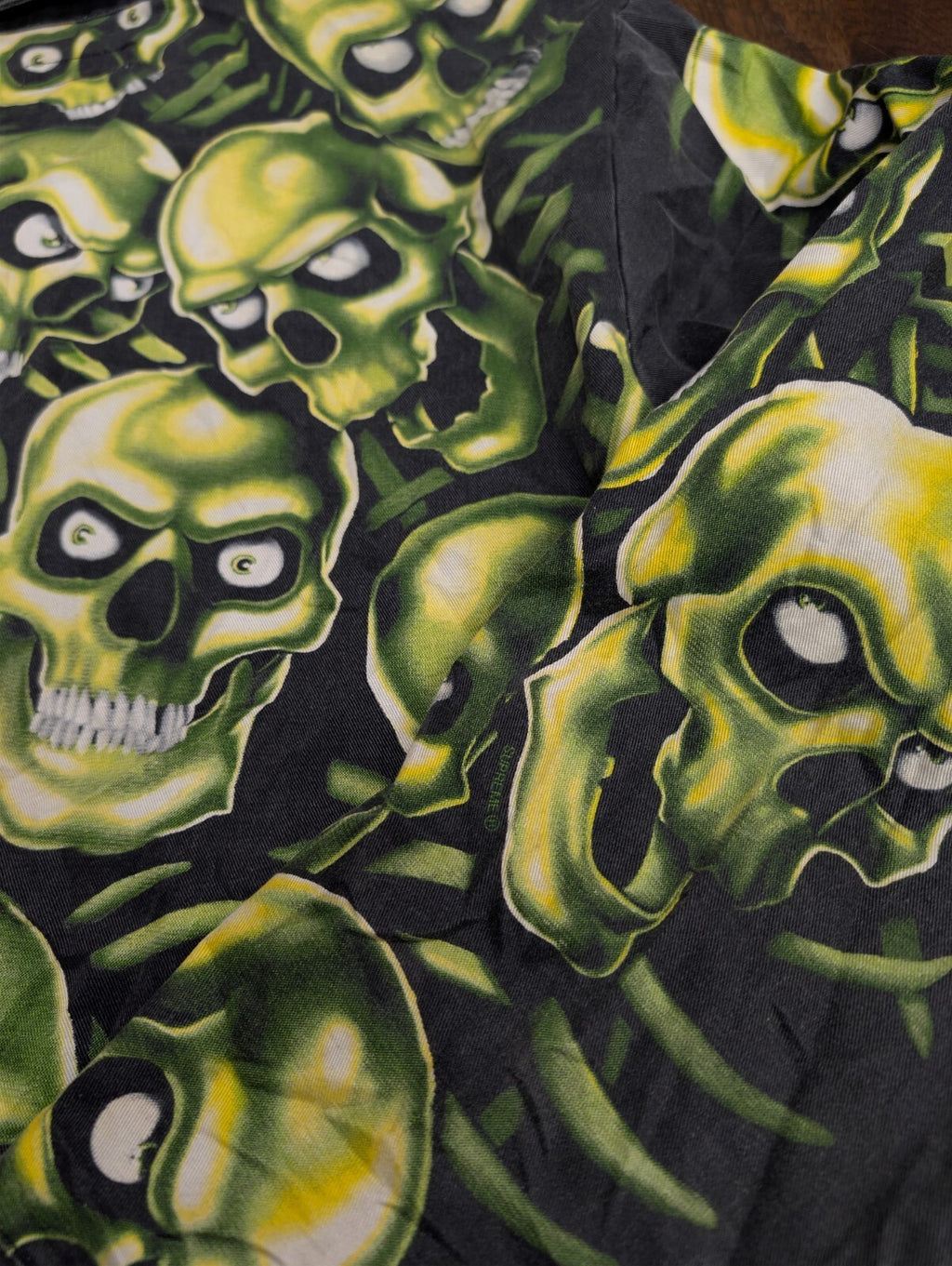 Supreme Skull Pile Denim Work Jacket Liquid Blue Green XL