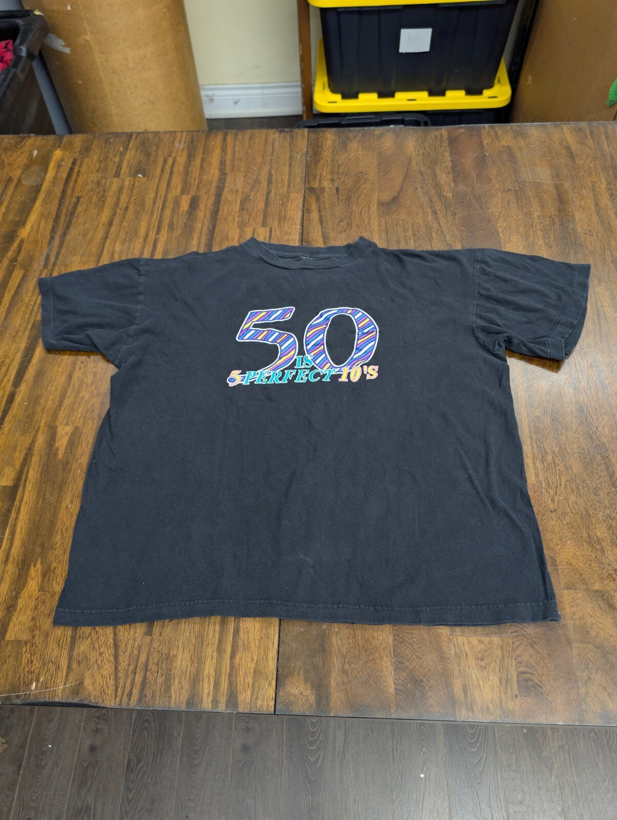 50 Is 5 Perfect 10s T Shirt 90s 50th Birthday Party Size XL