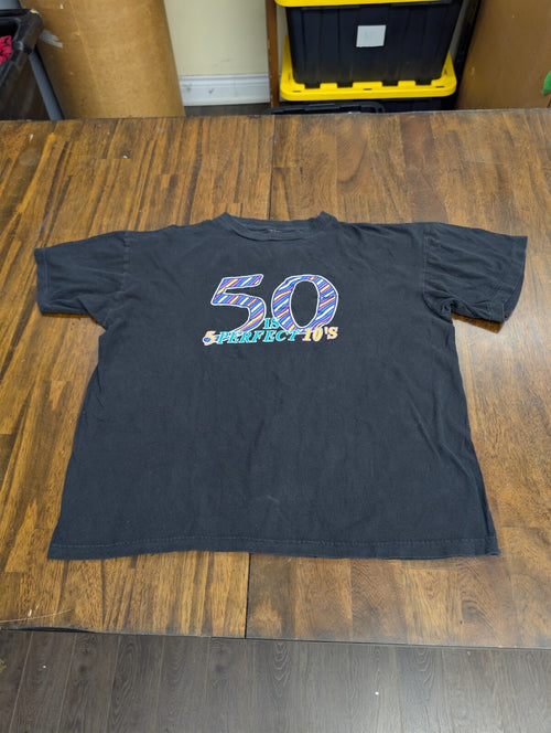 50 Is 5 Perfect 10s T Shirt 90s 50th Birthday Party Size XL
