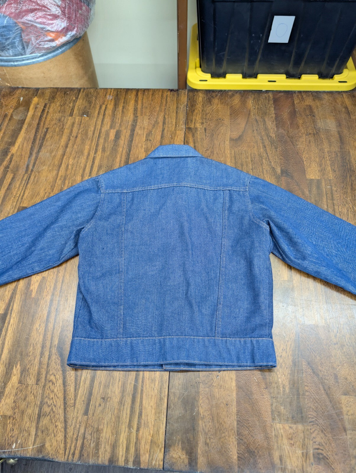 Super Denim Vintage Selvedge Jean Jacket Snap Front Blue S