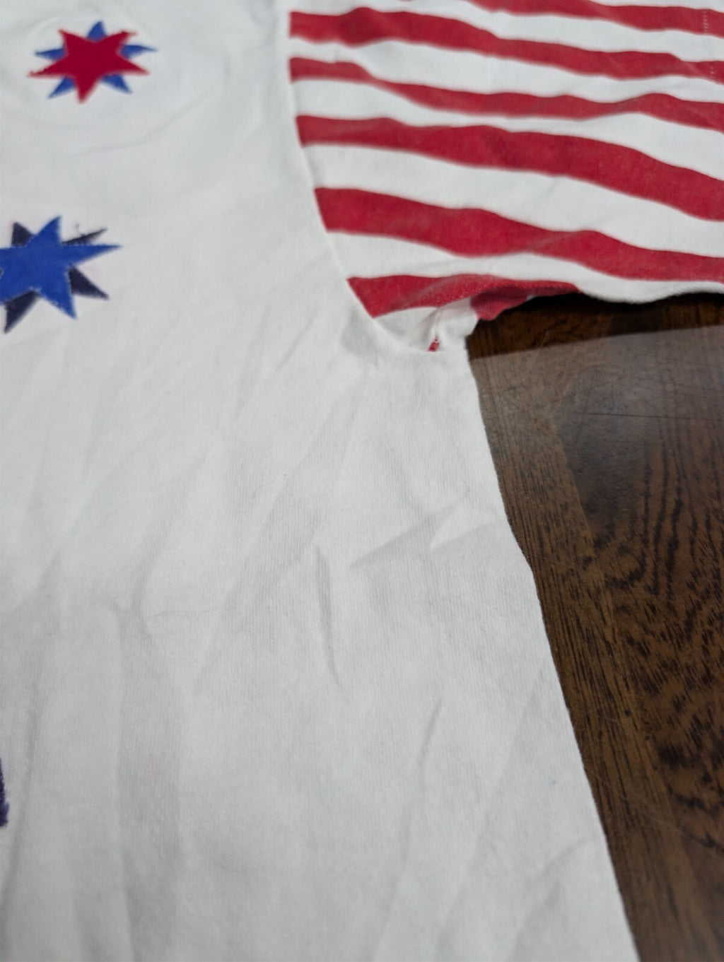USA Flag Patch T-Shirt Womens Xl La T Sportswear Patriotic