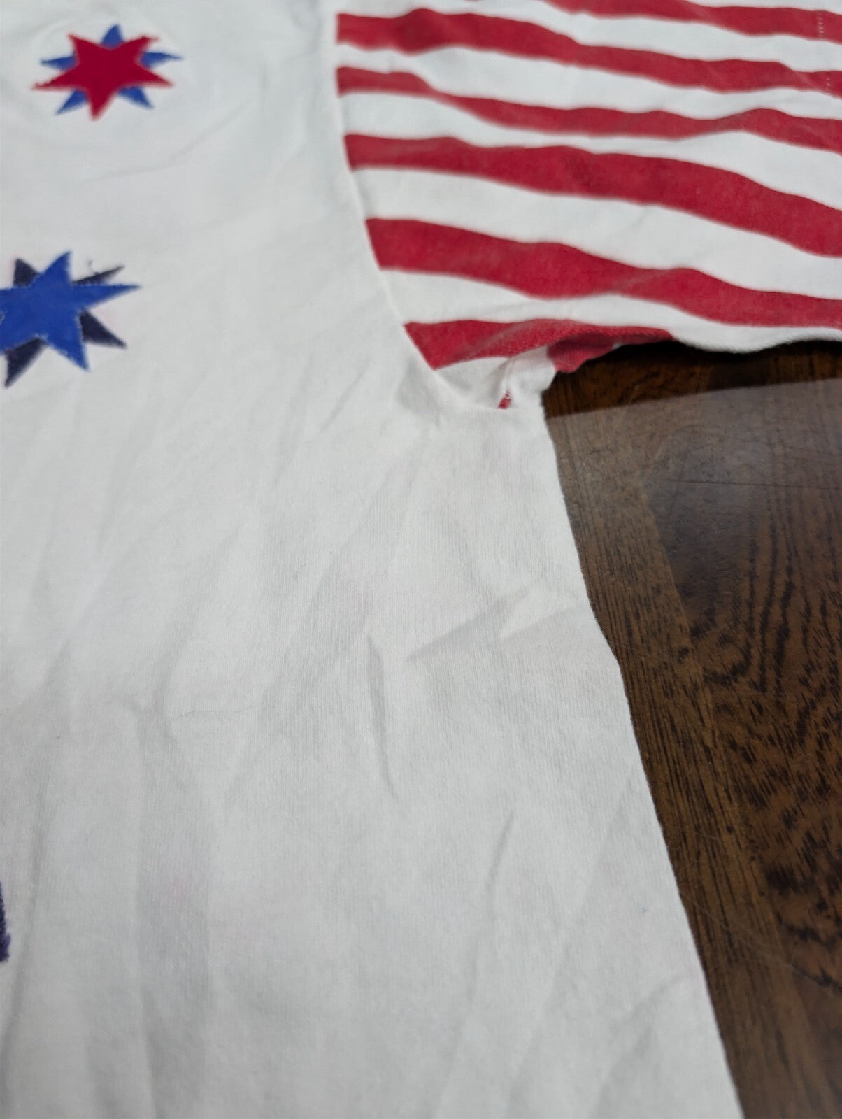 USA Flag Patch T-Shirt Womens Xl La T Sportswear Patriotic
