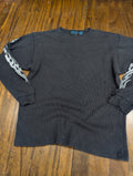 Vintage Y2K MT:2 Flame Print Waffle Knit Thermal Shirt XL