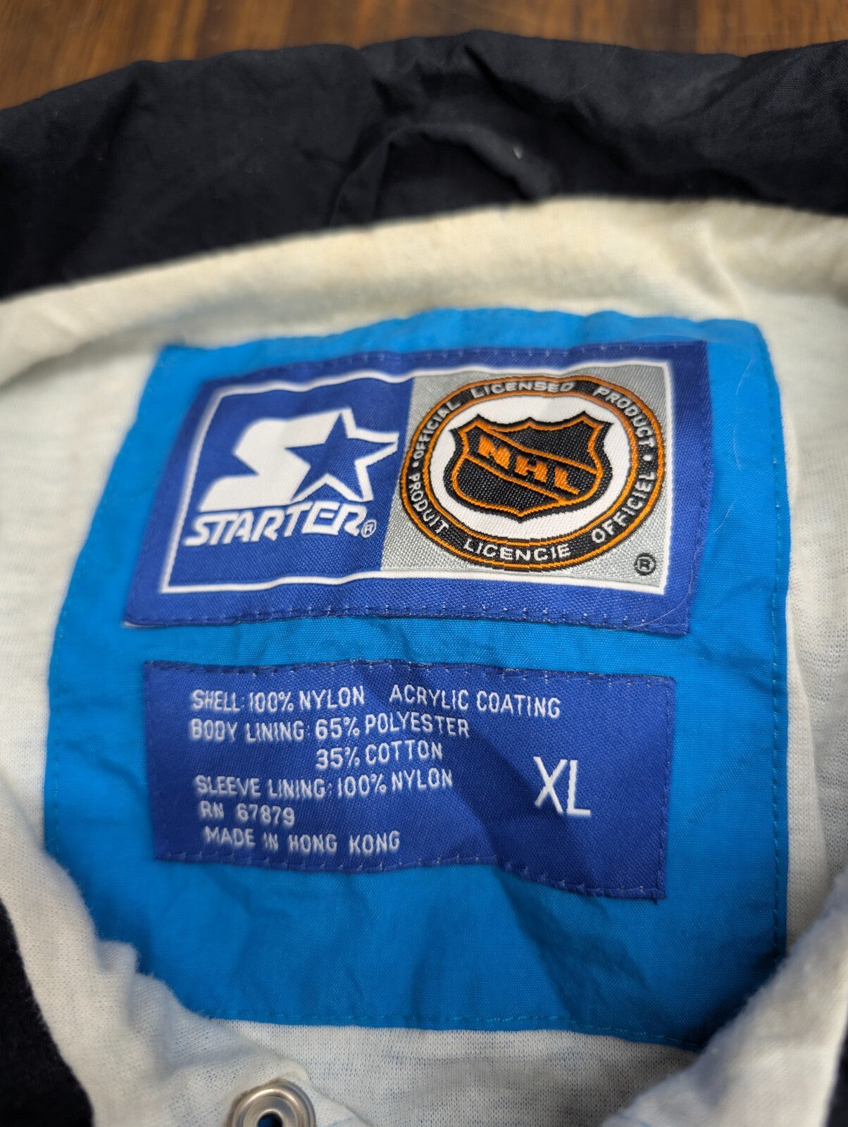 San Jose Sharks Starter Jacket XL Vintage NHL Nylon Pullover