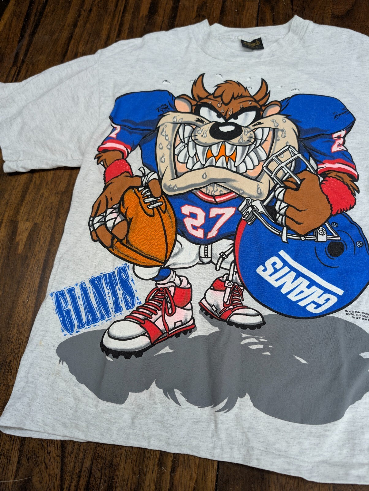 Taz New York Giants Changes Vintage T-Shirt 1994 USA Large