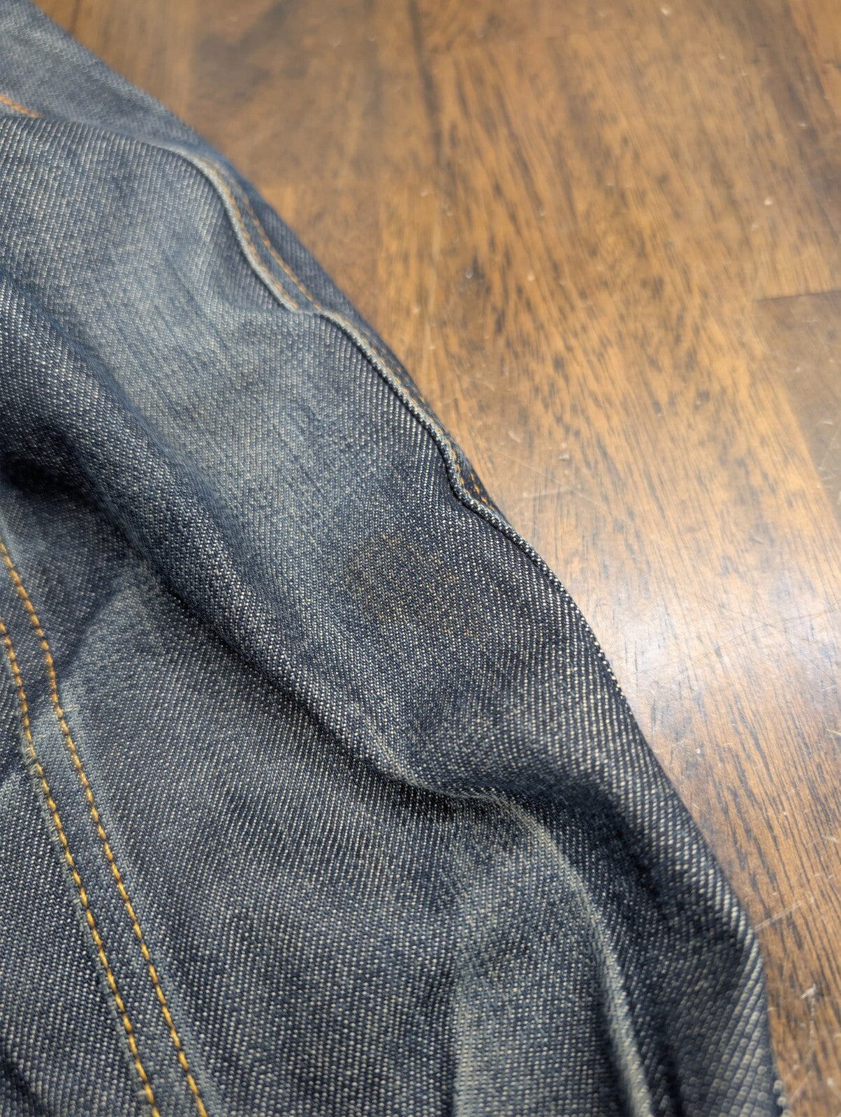 Nudie Jeans Conny Organic Dry Blue Denim Jacket Mens L Raw