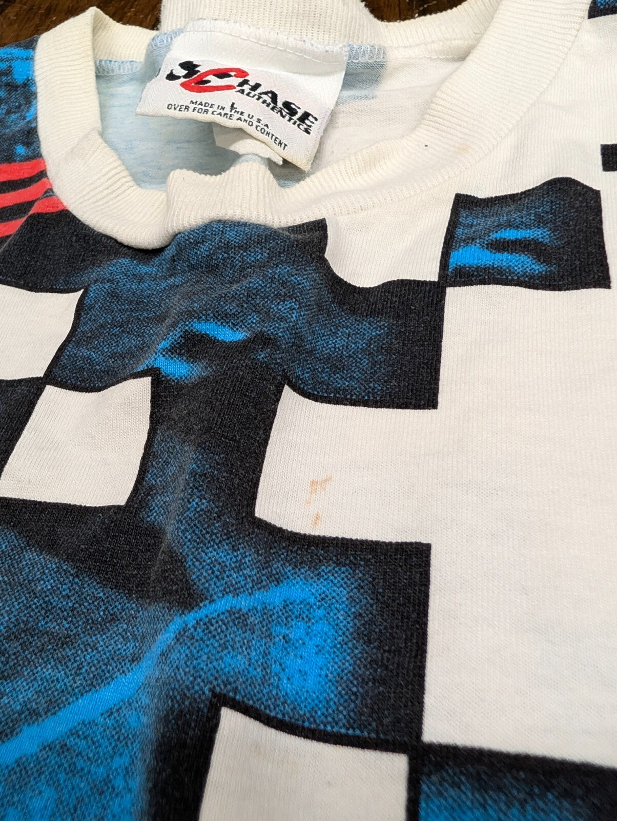 Vintage Dale Earnhardt All Over Print T Shirt L Chase Nutmeg