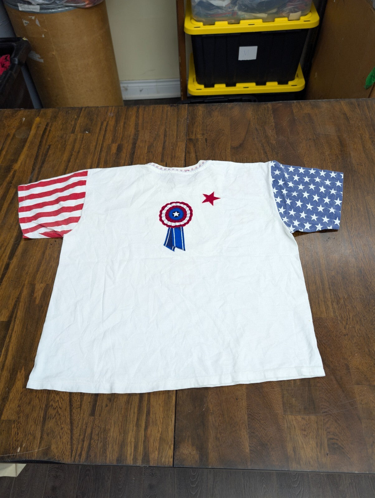 USA Flag Patch T-Shirt Womens Xl La T Sportswear Patriotic