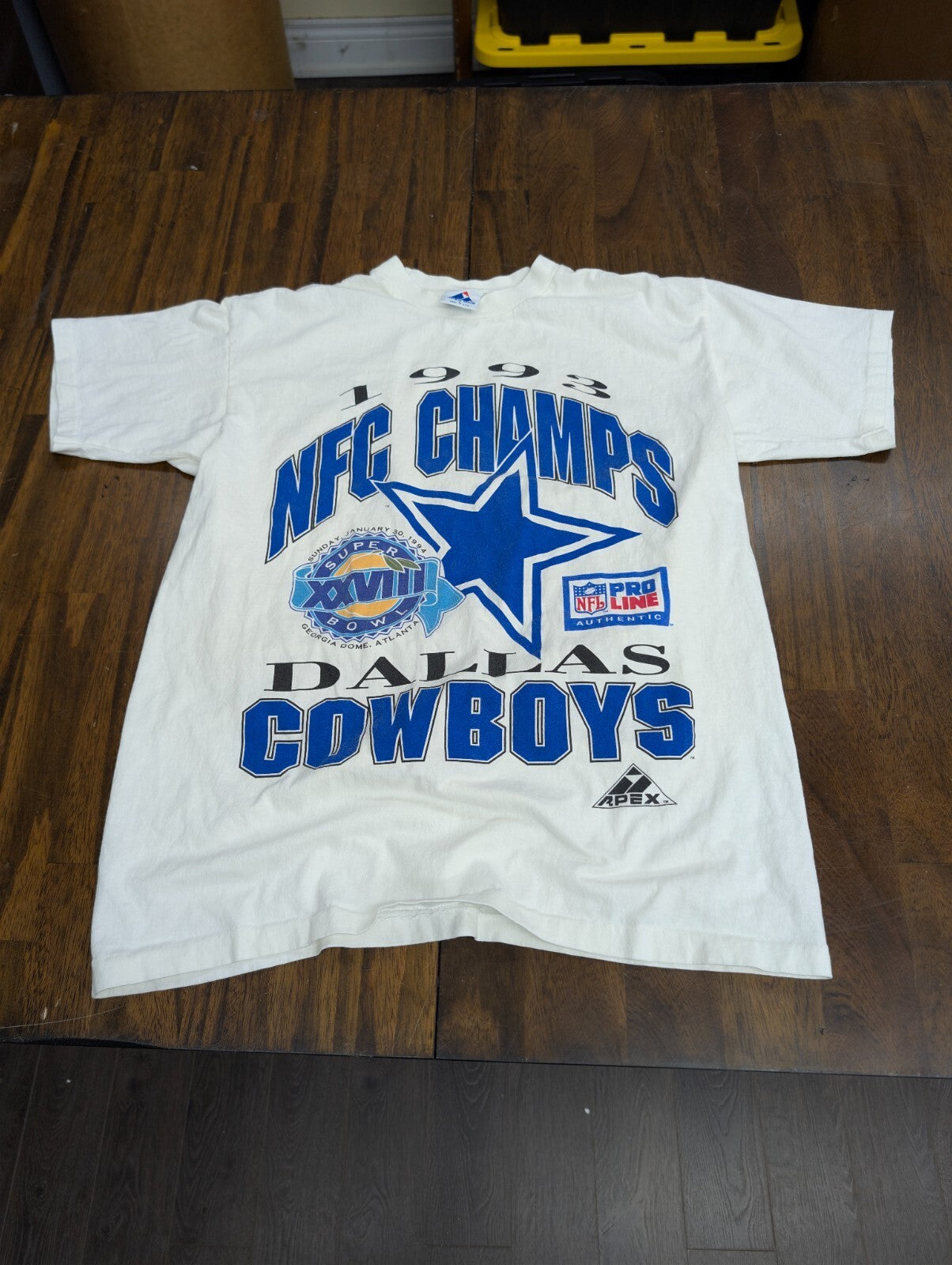 Dallas Cowboys NFC Champs Tee Large 1993 Super Bowl XXVIII