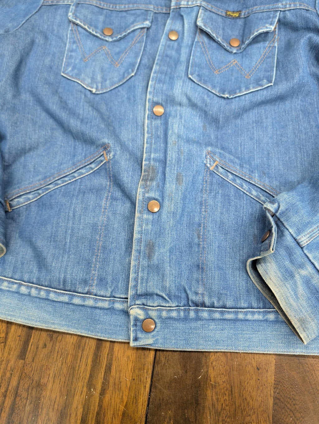 Wrangler No Fault Blanket Lined Denim Jacket USA Made Large