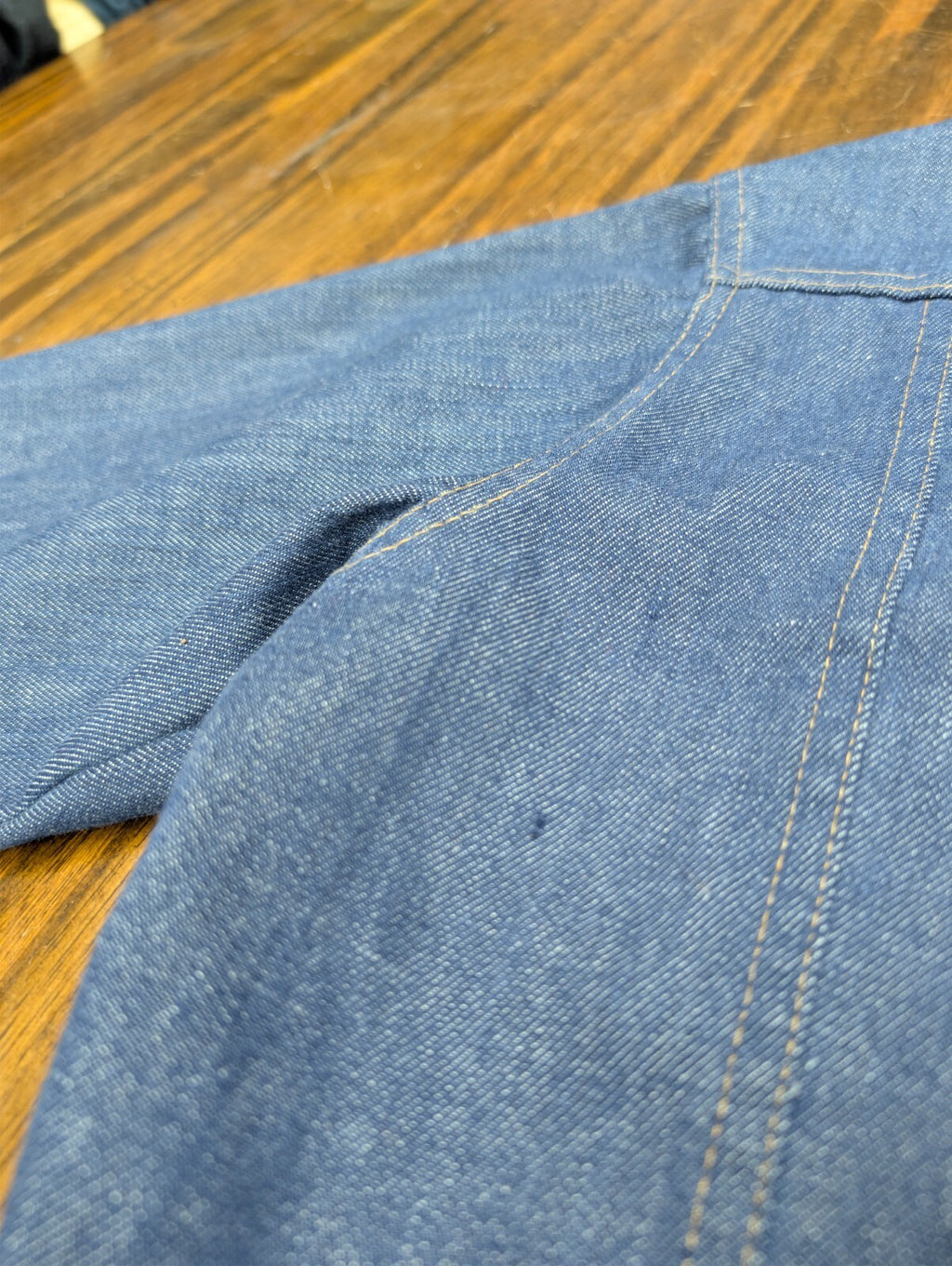 Super Denim Vintage Selvedge Jean Jacket Snap Front Blue S