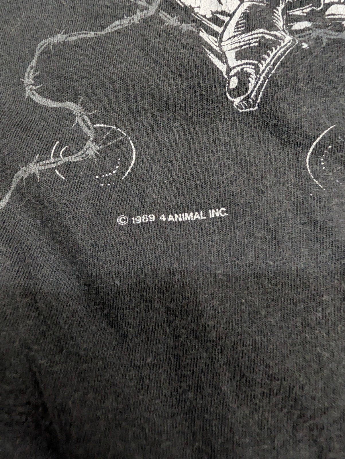 Vintage WASP Heavy Metal Band Shirt 1989 Animal Inc Black S