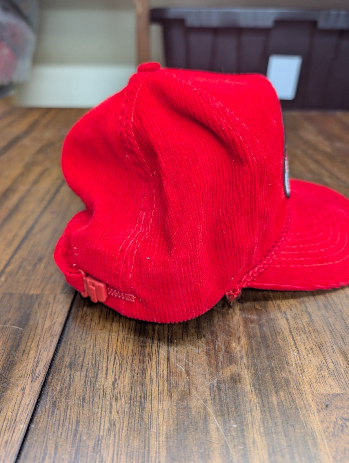 Trico Raining Champions Hat Vintage Corduroy Red Trucker Cap