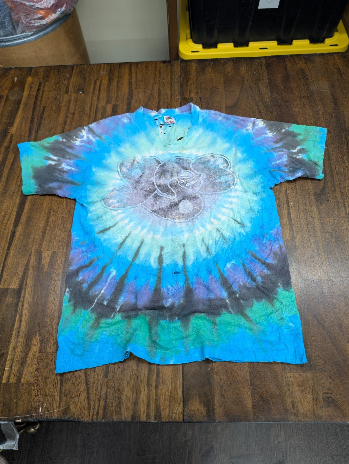 Yes Band Fruit of the Loom T-Shirt Tie Dye XL Vintage Single