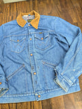 Wrangler No Fault Blanket Lined Denim Jacket USA Made Large